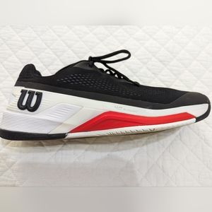 Wilson RushPro 4.0 men's tennis shoes. Size 13.  Black/red. Only worn on courts.